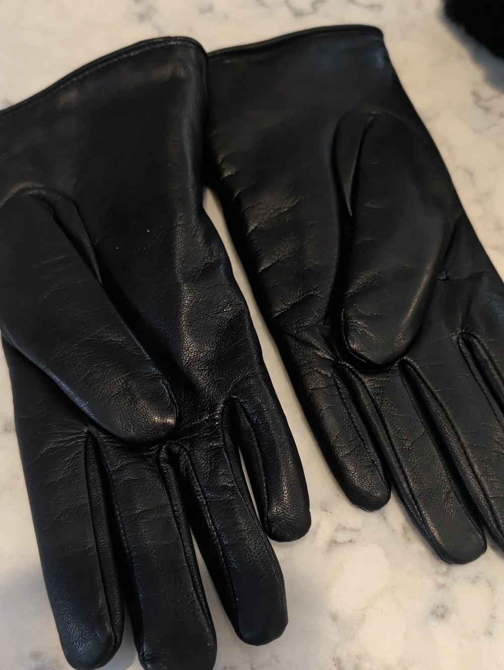 New Classic Black Leather Gloves - Timeless Winter Accessory